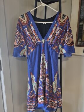 Stunning Paisley Silk Dress Y2K